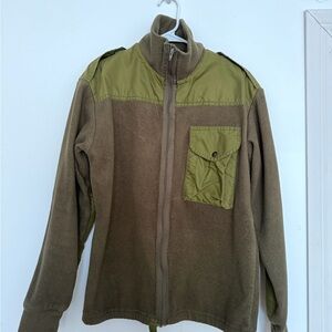 Men's Military Style Fleece Zip Up